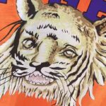 Gucci GG Men Gucci Tiger Cotton T-Shirt Orange Jersey Crewneck - Image 4