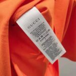 Gucci GG Men Gucci Tiger Cotton T-Shirt Orange Jersey Crewneck - Image 14
