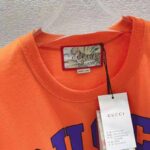 Gucci GG Men Gucci Tiger Cotton T-Shirt Orange Jersey Crewneck - Image 10