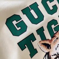 Gucci GG Men Gucci Tiger Cotton T-Shirt White Cotton Jersey Crewneck (5)