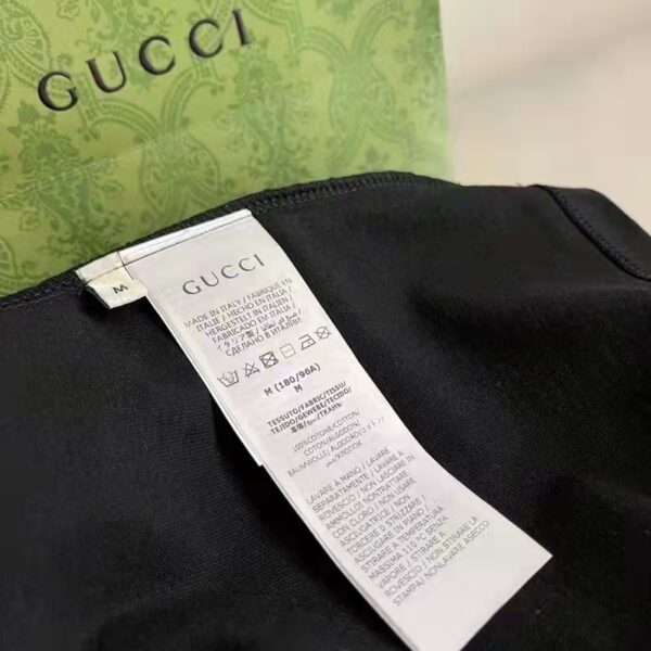 Gucci GG Men Gucci Tiger Flower T-shirt Black Cotton Jersey Crewneck (8)