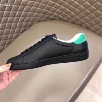 Gucci GG Unisex Ace Sneaker Interlocking G Black Leather 1.5 cm Heel