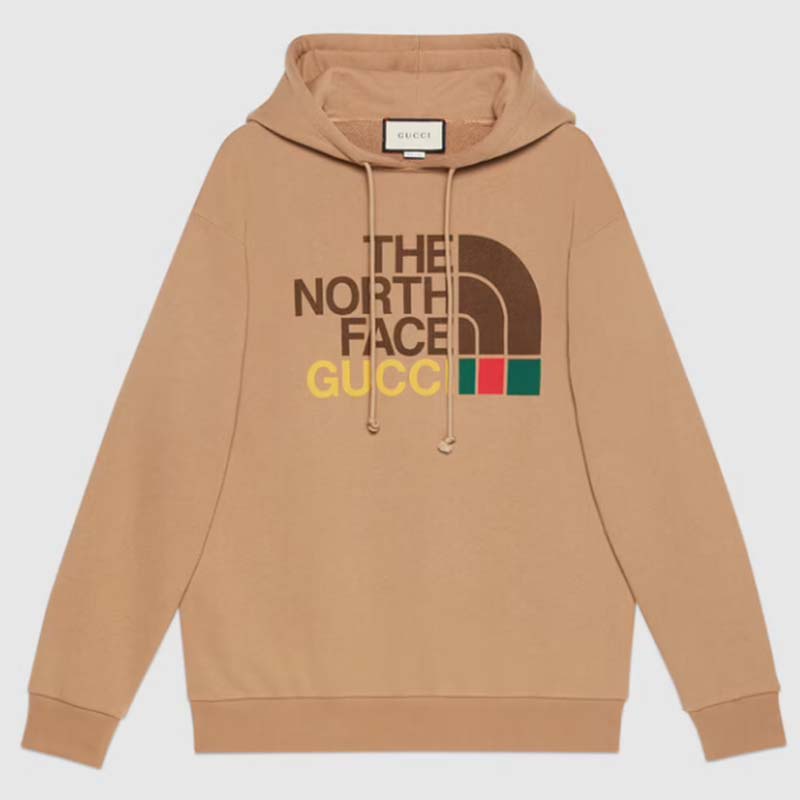 Sweatshirt The North Face x Gucci Brown size S International in Cotton -  33739506