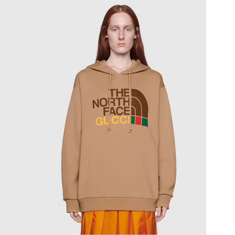 Sweatshirt The North Face x Gucci Brown size S International in Cotton -  33739506