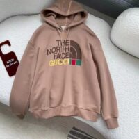 Gucci GG Women The North Face x Gucci Sweatshirt Brown Cotton Jersey Crewneck Oversized Fit (1)