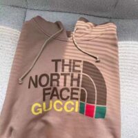 Gucci GG Women The North Face x Gucci Sweatshirt Brown Cotton Jersey Crewneck Oversized Fit (1)