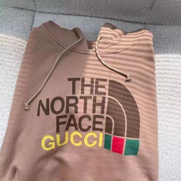 Gucci GG Women The North Face x Gucci Sweatshirt Brown Cotton Jersey Crewneck Oversized Fit (8)