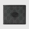 Gucci GG Women Wallet Interlocking G Black GG Supreme Canvas