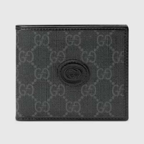 Gucci GG Women Wallet Interlocking G Black GG Supreme Canvas (9)