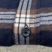 Gucci Men Check Wool Shirt Blue Yellow Check Leather Interlocking G Tag (1)