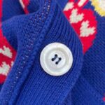 Gucci Men GG Les Pommes Cotton Cardigan Dark Blue Red Apple Knit Cotton Jacquard - Image 8