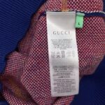 Gucci Men GG Les Pommes Cotton Cardigan Dark Blue Red Apple Knit Cotton Jacquard - Image 9