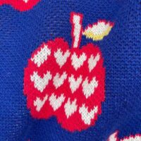 Gucci Men GG Les Pommes Cotton Cardigan Dark Blue Red Apple Knit Cotton Jacquard (2)