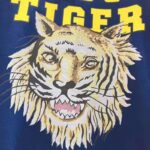 Gucci Women GG Tiger Cotton Sweatshirt Blue Felted Jersey Crewneck – Image 5