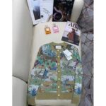 Gucci Women GG Tiger Jacquard Cardigan Gold Green Tiger Flower Extra Fine Lurex Crewneck – Bild 2