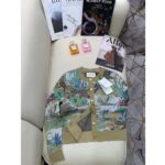 Gucci Women GG Tiger Jacquard Cardigan Gold Green Tiger Flower Extra Fine Lurex Crewneck – Bild 3