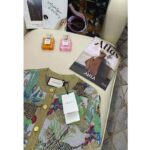 Gucci Women GG Tiger Jacquard Cardigan Gold Green Tiger Flower Extra Fine Lurex Crewneck – Bild 7