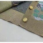 Gucci Women GG Tiger Jacquard Cardigan Gold Green Tiger Flower Extra Fine Lurex Crewneck – Bild 8