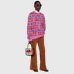 Gucci Men Gucci 100 Wool Sweater Pink Red Knit Wool Crew Neck - Image 9