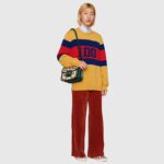 Gucci Men Gucci 100 Wool Sweater Yellow Wool Blue Red Web 100 Intarsia – Bild 10