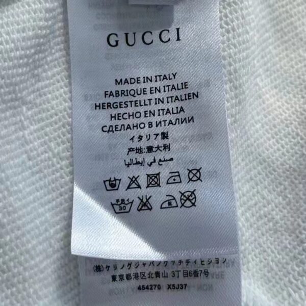 Gucci Men Interlocking G Print Sweatshirt Washed Black Light Felted Cotton Jersey (13)