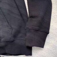 Gucci Men Interlocking G Print Sweatshirt Washed Black Light Felted Cotton Jersey (12)