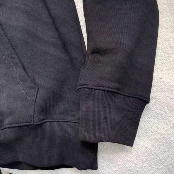 Gucci Men Interlocking G Print Sweatshirt Washed Black Light Felted Cotton Jersey (2)