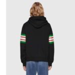 Gucci Men Interlocking G Print Sweatshirt Washed Black Light Felted Cotton Jersey - Imagen 14