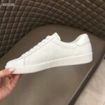 Gucci Unisex Ace GG Embossed Sneaker White GG Embossed Leather Rubber Sole - immagine 10