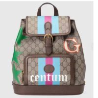 Gucci Unisex Backpack with Interlocking G Beige Centum Stars G GG Supreme Canvas