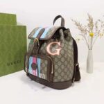 Gucci Unisex Backpack with Interlocking G Beige Centum Stars G GG Supreme Canvas - Bild 4
