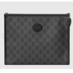 Gucci Unisex Beauty Case Interlocking G Black GG Supreme Canvas