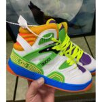 Gucci Unisex GG Gucci Basket Sneaker Green Demetra Rubber Interlocking G Patch - Bild 4