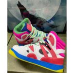 Gucci Unisex GG Gucci Basket Sneaker Pink Demetra Rubber Interlocking Grey Mesh – Bild 4