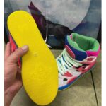 Gucci Unisex GG Gucci Basket Sneaker Pink Demetra Rubber Interlocking Grey Mesh – Bild 8