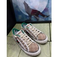 Gucci Unisex GG Gucci Tennis 1977 Sneaker Beige Ebony Original Canvas (8)