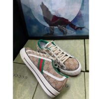 Gucci Unisex GG Gucci Tennis 1977 Sneaker Beige Ebony Original Canvas (8)