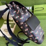 Gucci Unisex Gucci Bestiary Backpack Bag Bees Black GG Supreme Canvas - immagine 7
