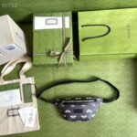 Gucci Unisex Gucci Bestiary Belt Bag Bees Black GG Supreme Canvas - Image 4