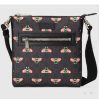 Gucci Unisex Gucci Bestiary Messenger Bag Bees Black GG Supreme Canvas (3)