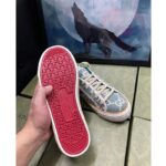 Gucci Unisex Gucci Tennis 1977 Sneaker Light Blue Ivory GG Stretch Cotton - immagine 8