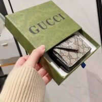 Gucci Unisex The Hacker Project Papier Mini Wallet Beige GG Balenciaga Print (10)