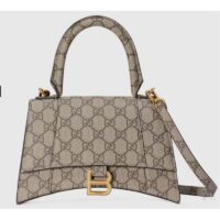 Gucci Unisex The Hacker Project Small Hourglass Bag Beige GG Supreme Canvas (1)