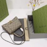 Gucci Unisex The Hacker Project Small Hourglass Bag Beige GG Supreme Canvas - Bild 5