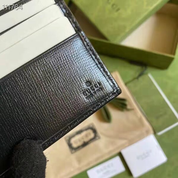 Gucci Unisex Wallet Interlocking G Black GG Supreme Canvas Leather (9)