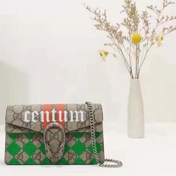 Gucci Women Dionysus Super Mini Bag Beige GG Supreme Canvas Centum Print (2)