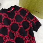 Gucci Women GG Reversible Interlocking G Wool Sweater Crewneck Short Sleeves - Image 5