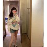 Gucci Women GG Tiger Hooded Sweatshirt Ivory Felted Cotton Jersey Fixed Hood - Image 11