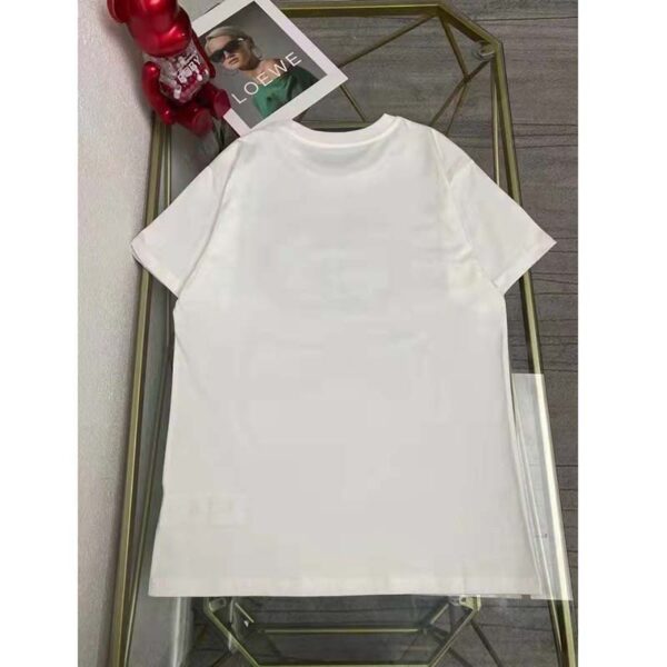 Gucci Women GG Tiger Interlocking G T-Shirt White Cotton Jersey Flower Crewneck Oversize Fit (13)