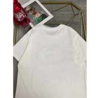 Gucci Women GG Tiger Interlocking G T-Shirt White Cotton Jersey Flower Crewneck Oversize Fit